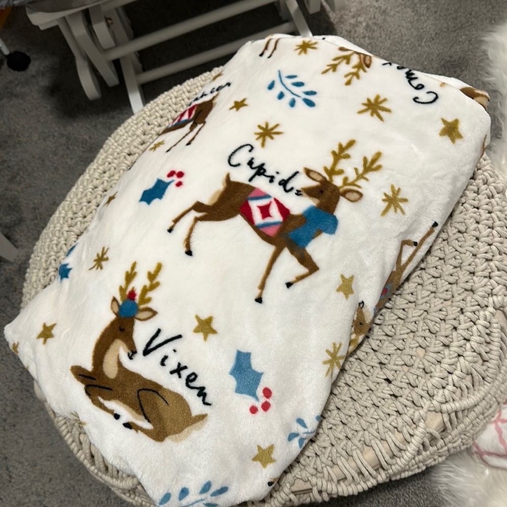 34th & Pine Reindeer Throw Blanket